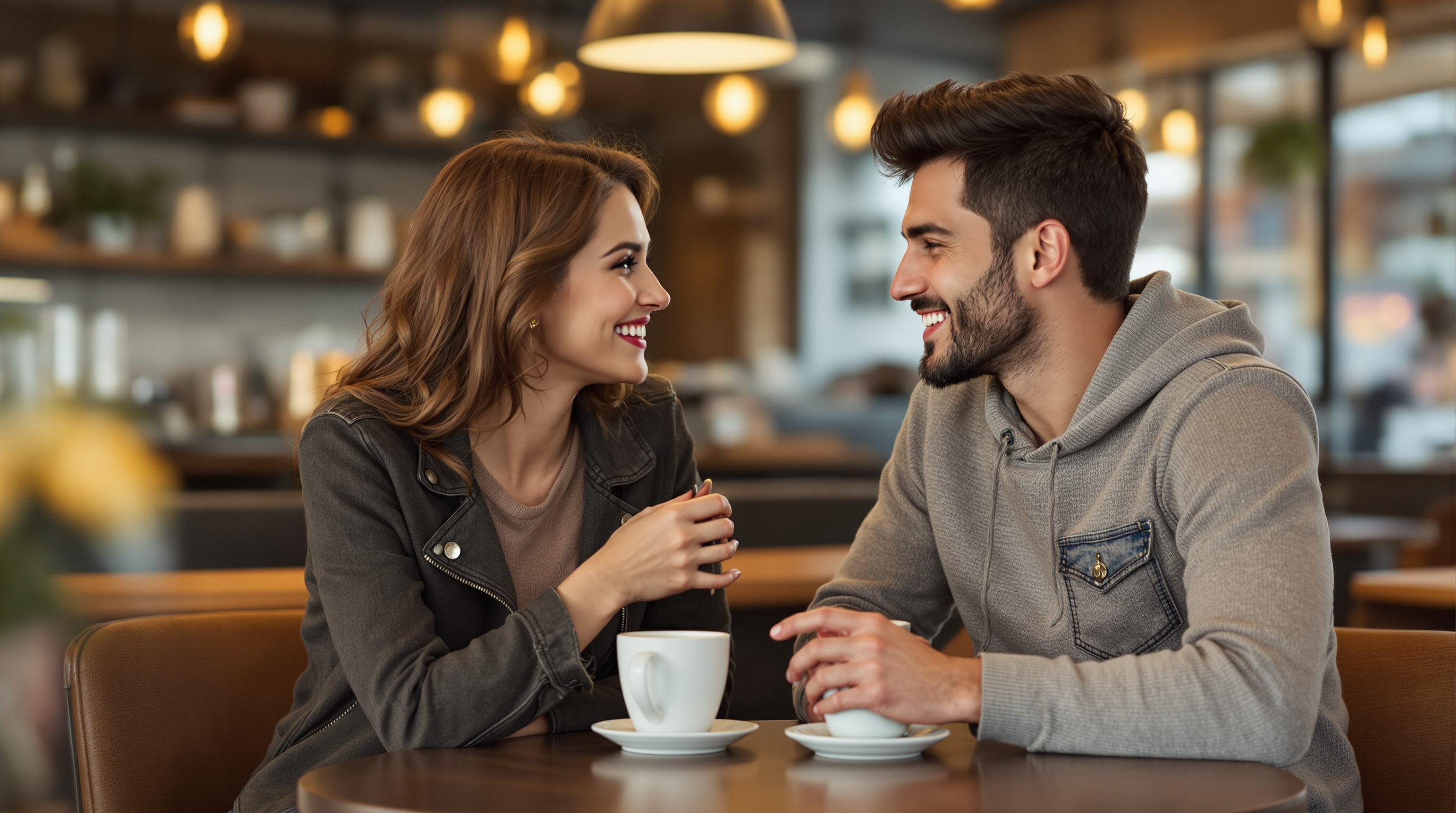 Couple on coffee date